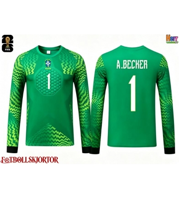 Brasilien Alisson Becker #1 Målvakt Bortatröja VM 2026 Långärmad